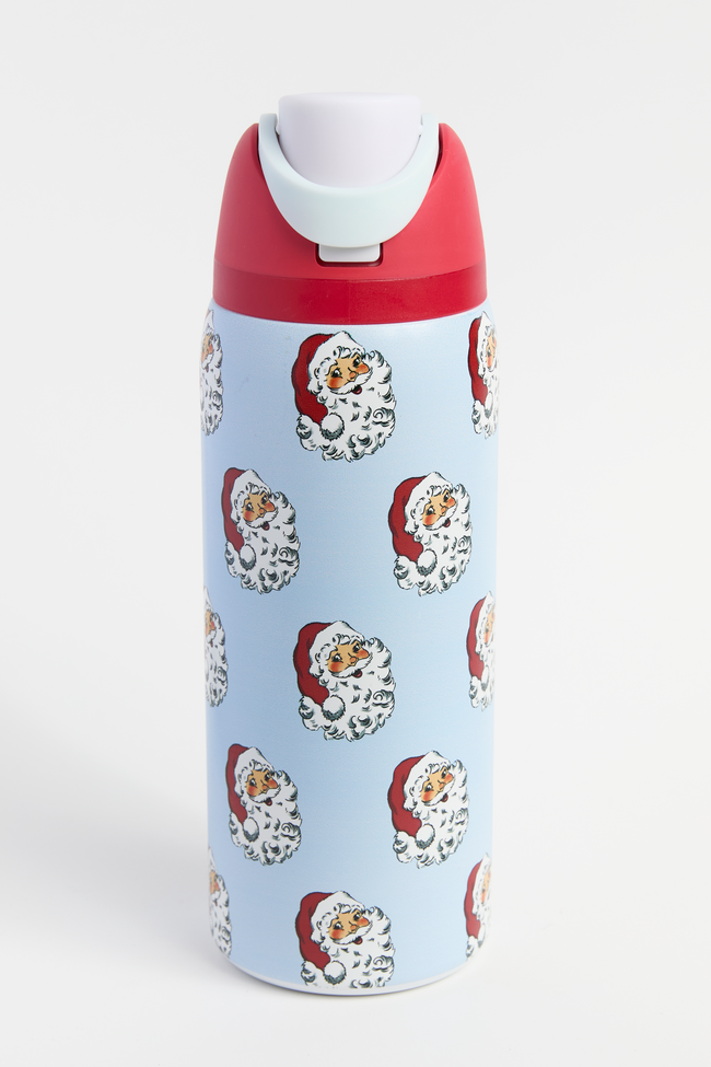 Vintage Santa 32 Oz Water Bottle