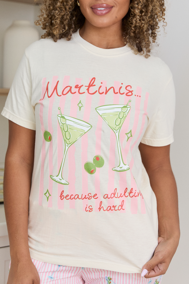 Adulting Is Hard Ivory Graphic Tee - Image 2