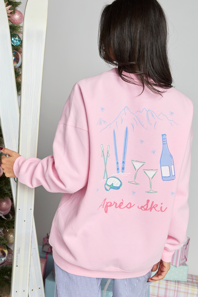 Apres Ski Light Pink Graphic Sweatshirt