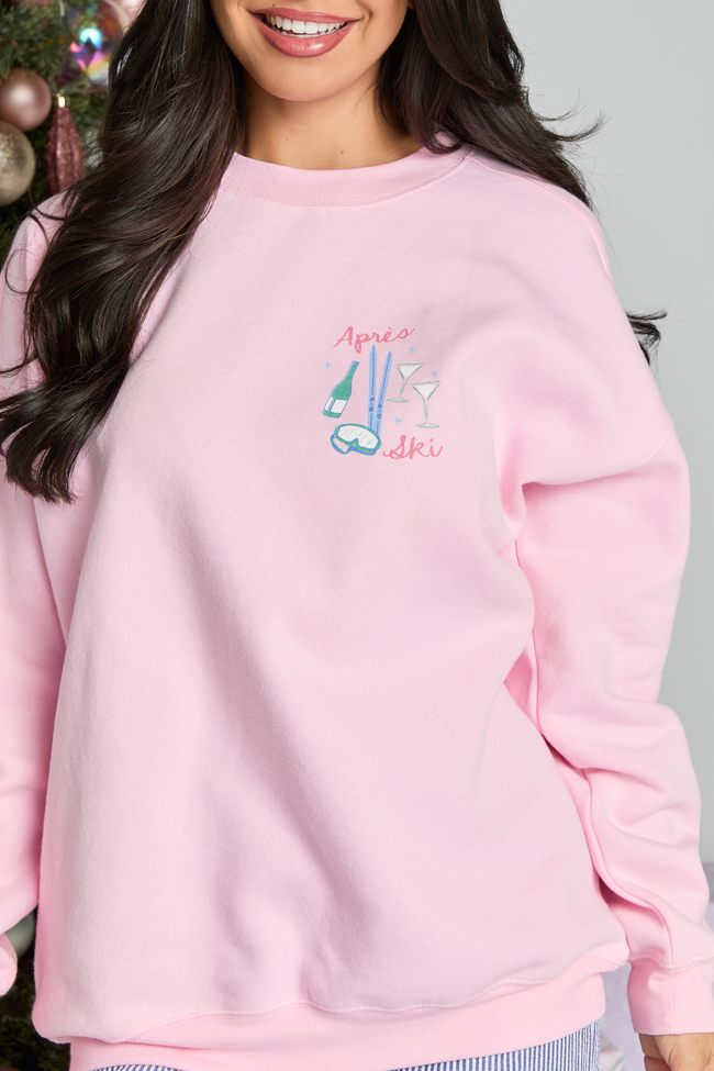 Apres Ski Light Pink Graphic Sweatshirt - Image 4