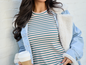 Camden Pink Multi Stripe Long Sleeve Top