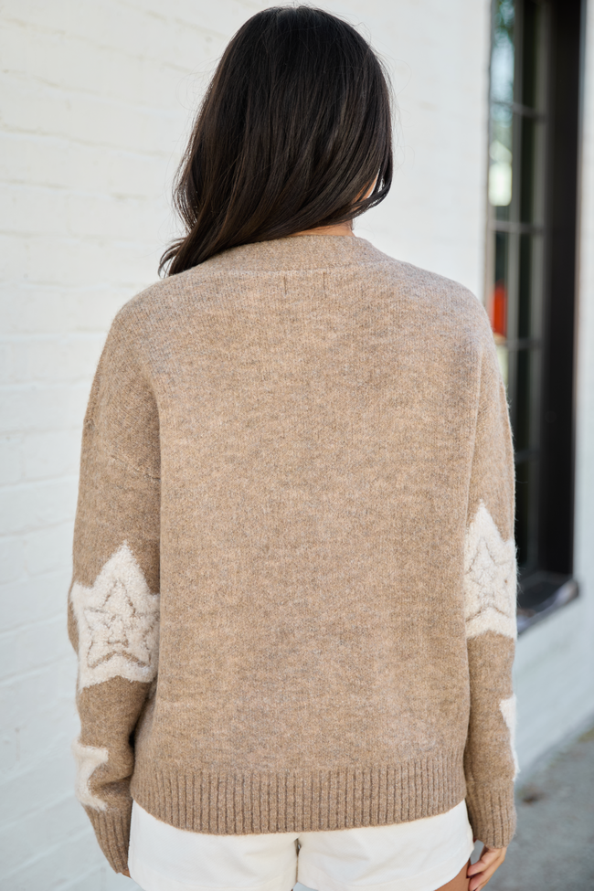 More Than Wishes Brown Star Cardigan Emily Fauver X Pink Lily - Image 6