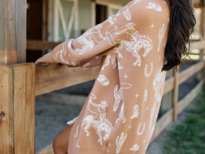 Natalia Western Icon Taupe Cardigan