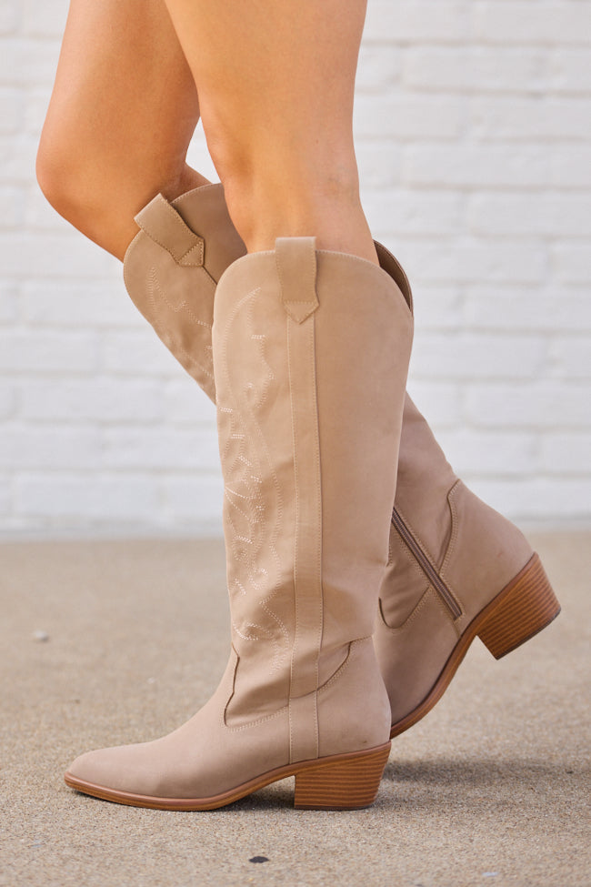 Shania Tan Tall Cowboy Boots - Image 2