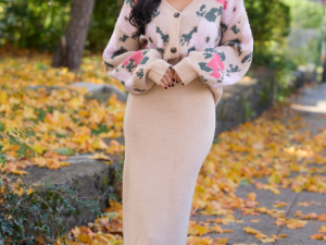 Priya Tan Sweater Maxi Skirt