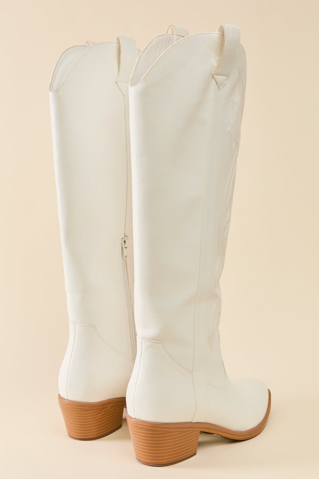 Shania White Cowboy Boots - Image 6