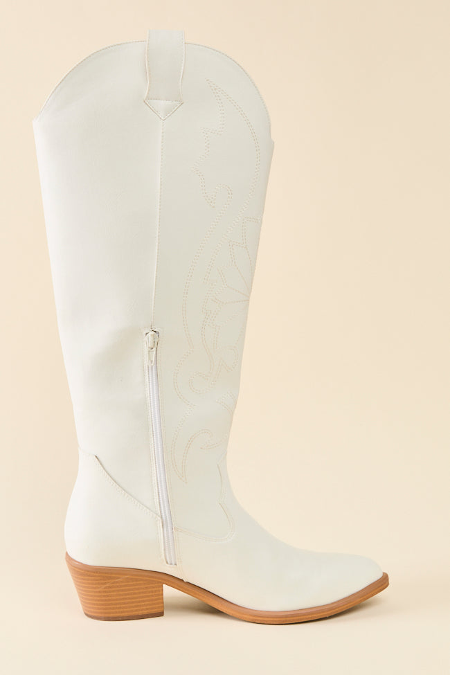 Shania White Cowboy Boots - Image 5