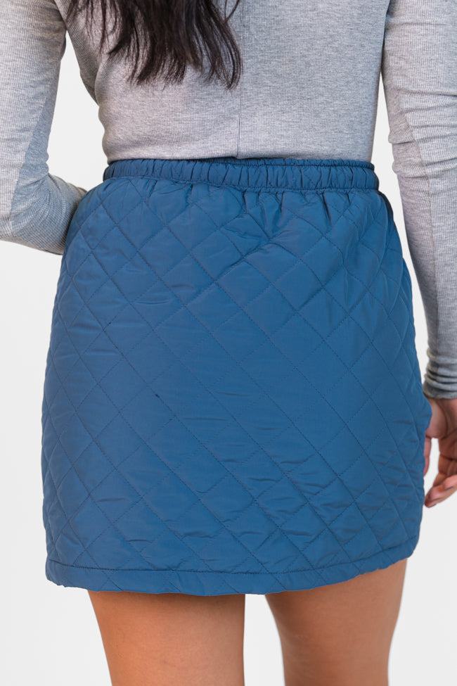 Colder Weather Blue Quilted Skort FINAL SALE - Image 4