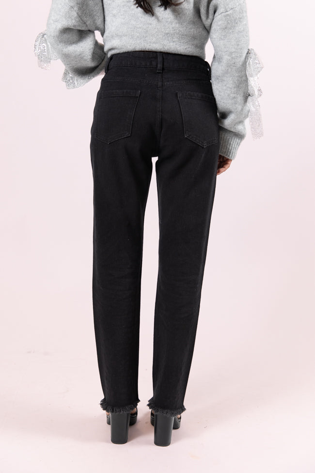 LaDonna Black Rhinestone Detail Jeans FINAL SALE - Image 5