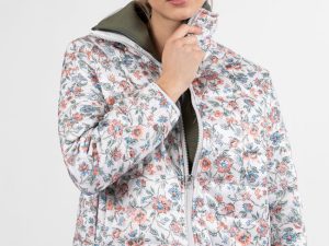 Vail Valley Pink Ivory Multi Floral Quilted Zip Up Jacket FINAL SALE