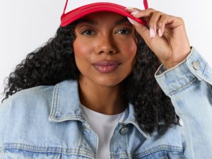 Cupid Must Be A Cowboy Red and White Trucker Hat FINAL SALE