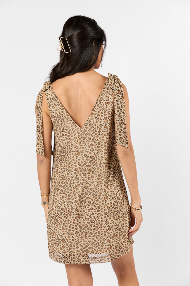 Wild Love Leopard Print Tie Shoulder Dress FINAL SALE - Image 6