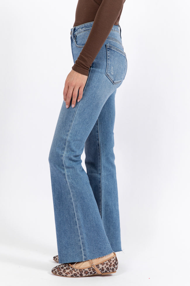 Eve Medium Wash Flare Jeans FINAL SALE - Image 3