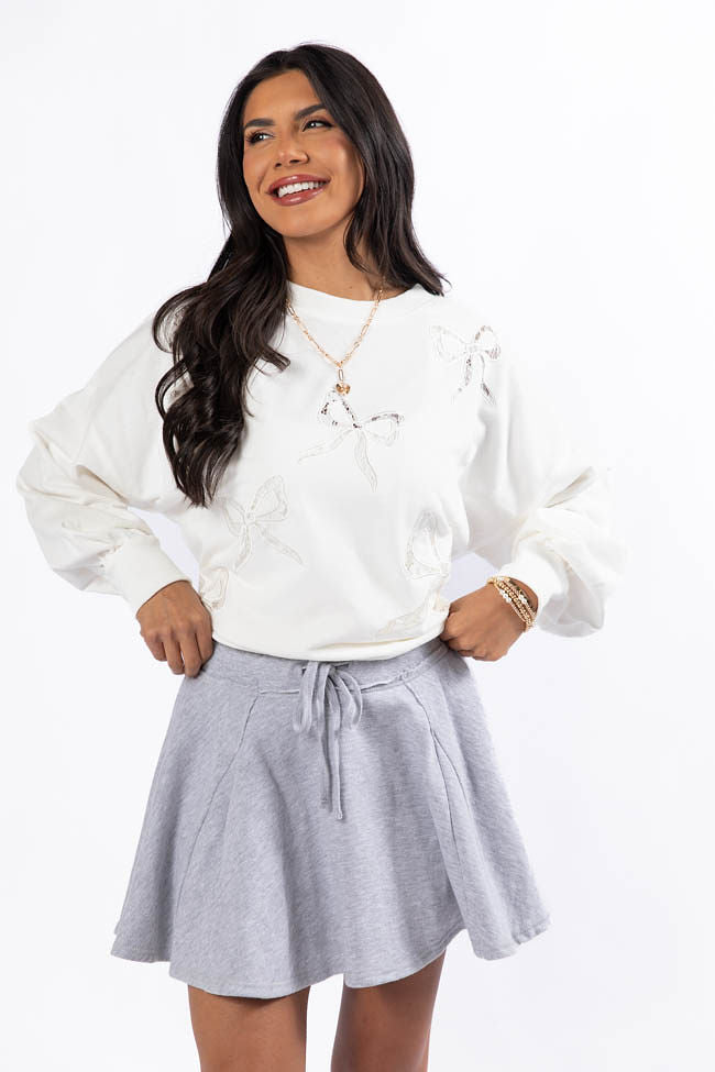 Where To Next Grey Knit Skort FINAL SALE - Image 3