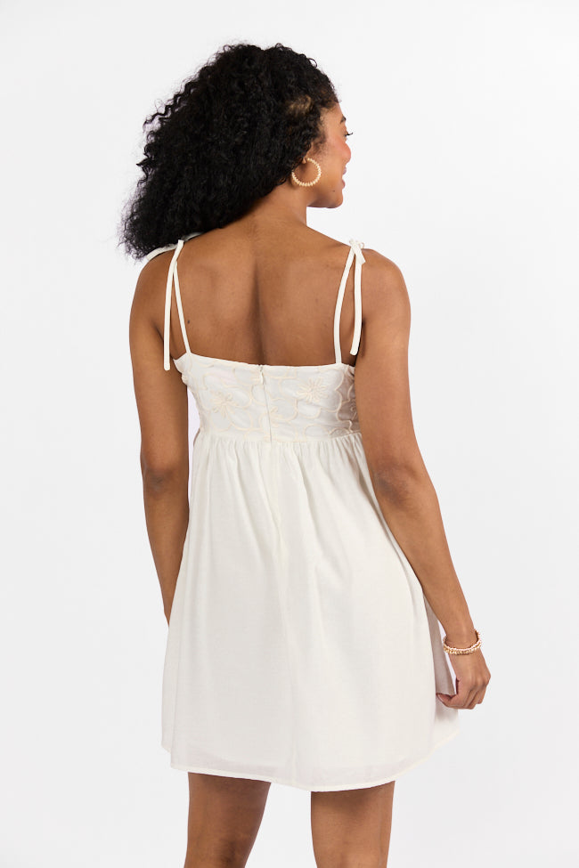 Blooming Confidence Ivory Embroidered Floral Dress FINAL SALE - Image 7
