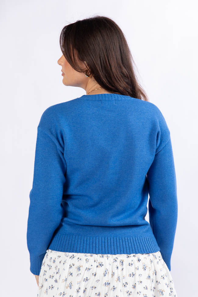 Doing My Best Blue Sweater FINAL SALE - Image 3