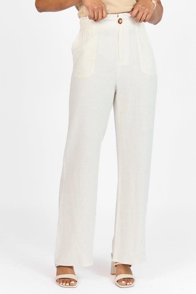 Wish For This Beige Linen Blend Trousers FINAL SALE
