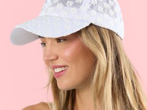 White Eyelet Hat FINAL SALE