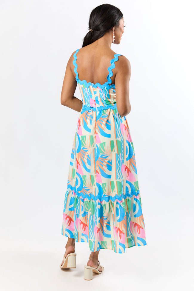 Tropical Tango Multi Rick Rack Trim Printed Midi Dress FINAL SALE - Image 6