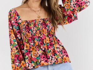 Darling Days Black Floral Top FINAL SALE