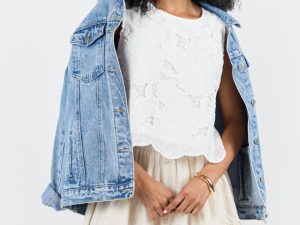 Right Through Me Ivory Eyelet Tank FINAL SALE