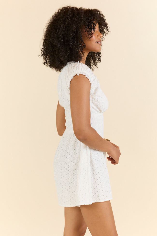 Ever After White Eyelet Romper FINAL SALE - Image 5