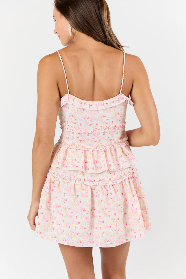What It Takes Pink Multi Floral Ruffle Tank and Skirt Set FINAL SALE - Image 8