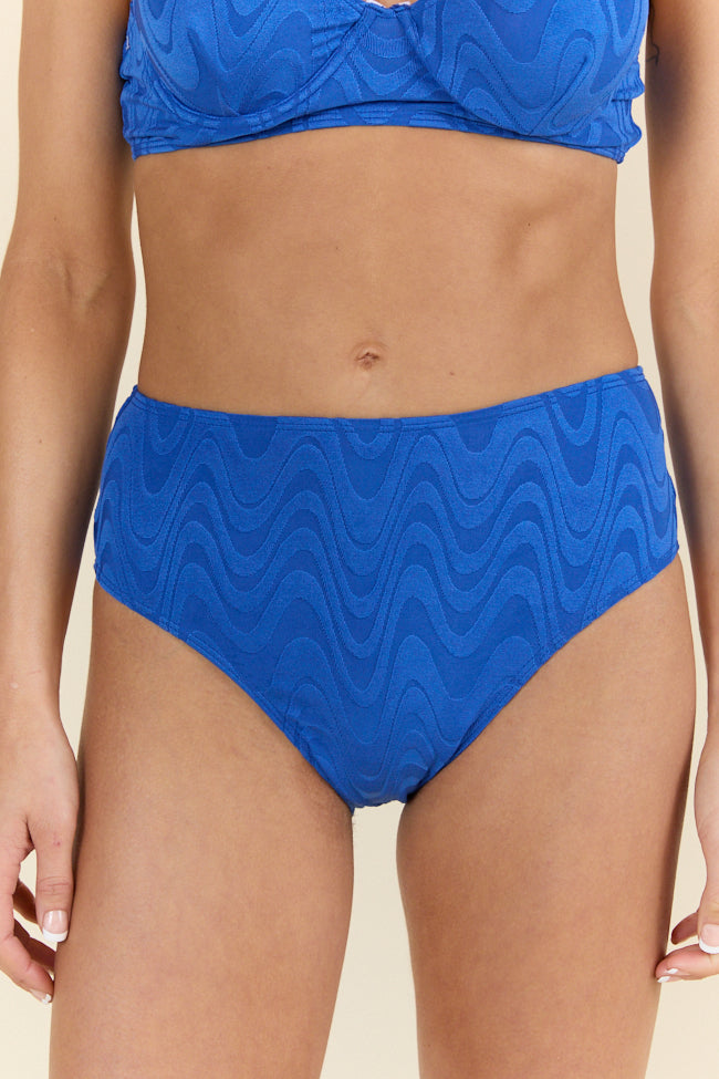 Lake Day Blue Textured Bikini Bottoms FINAL SALE - Image 6