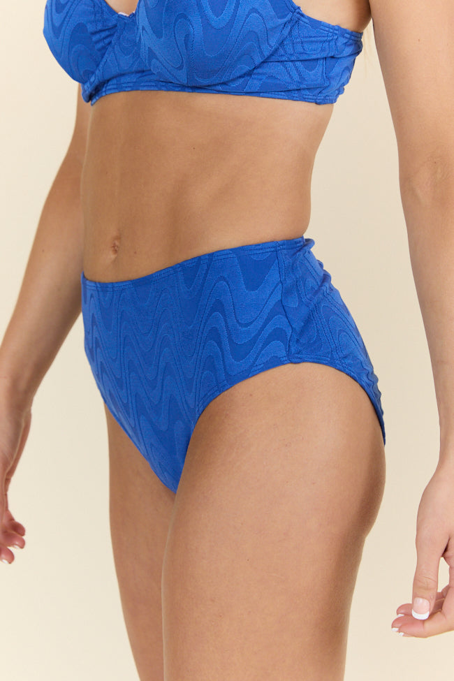 Lake Day Blue Textured Bikini Bottoms FINAL SALE - Image 8