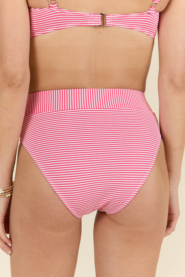 Tide and True Red High Waisted Striped Bikini Bottoms FINAL SALE - Image 8