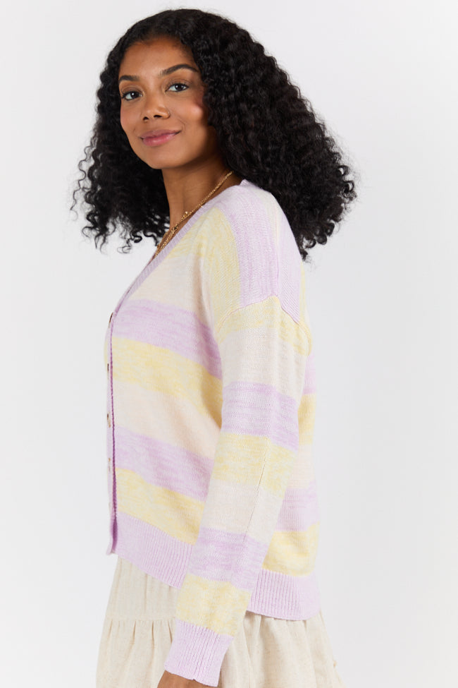 Simple Request Purple Multi Striped Cardigan FINAL SALE - Image 4