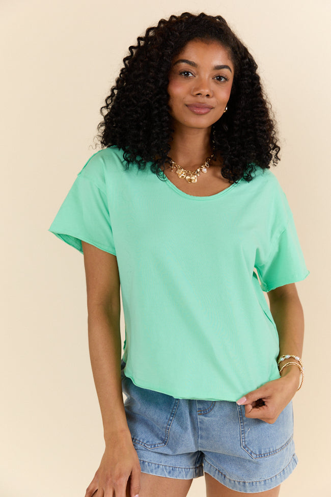Firm Foundation Green Scoop Neck Tee FINAL SALE - Image 3