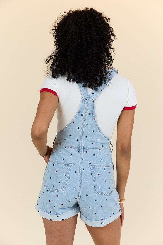 Common Ground Relaxed Fit Star Embroidered Cuffed Overalls FINAL SALE - Image 8