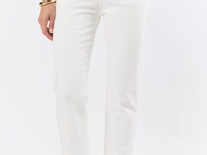 Westin White Straight Leg Raw Hem Jeans FINAL SALE
