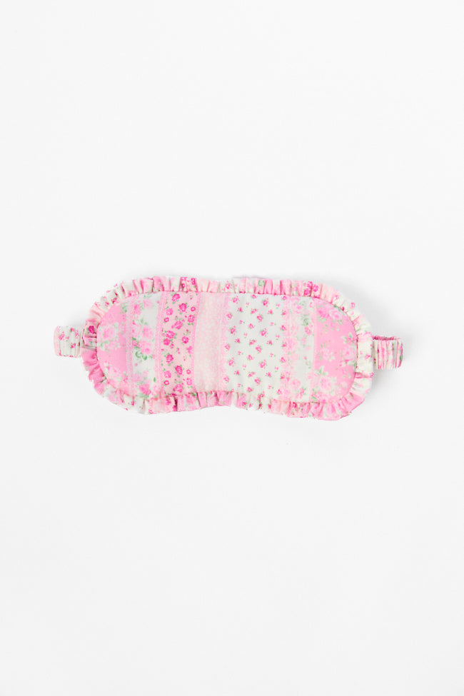 Close Your Eyes Pink Floral Sleep Mask FINAL SALE - Image 3