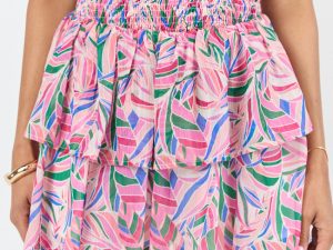 Breezy Multi Tropical Tiered Skort FINAL SALE
