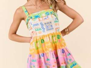 Summer Fun Color Block Icon Mini Dress FINAL SALE