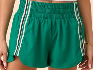 Tempest Kelly Green Striped Trim Detail Active Shorts FINAL SALE