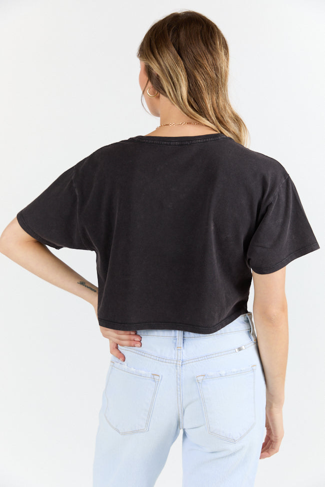 As Cool As It Gets Light Black Cropped Knit T Shirt FINAL SALE - Image 5