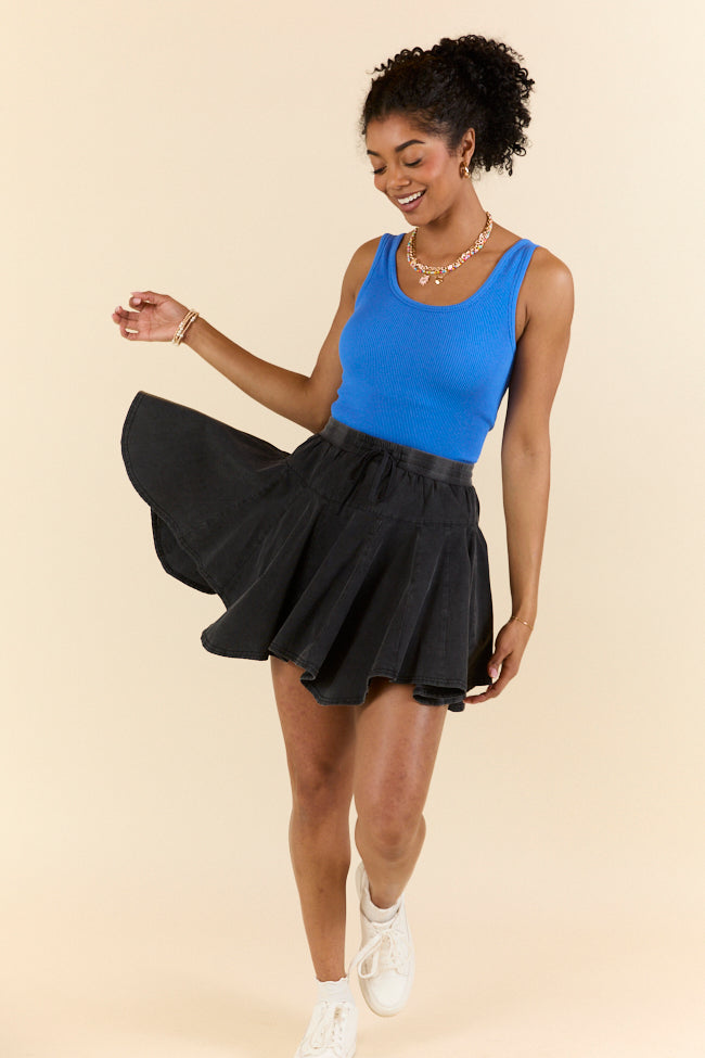 Record Setter Ash Black Skort FINAL SALE