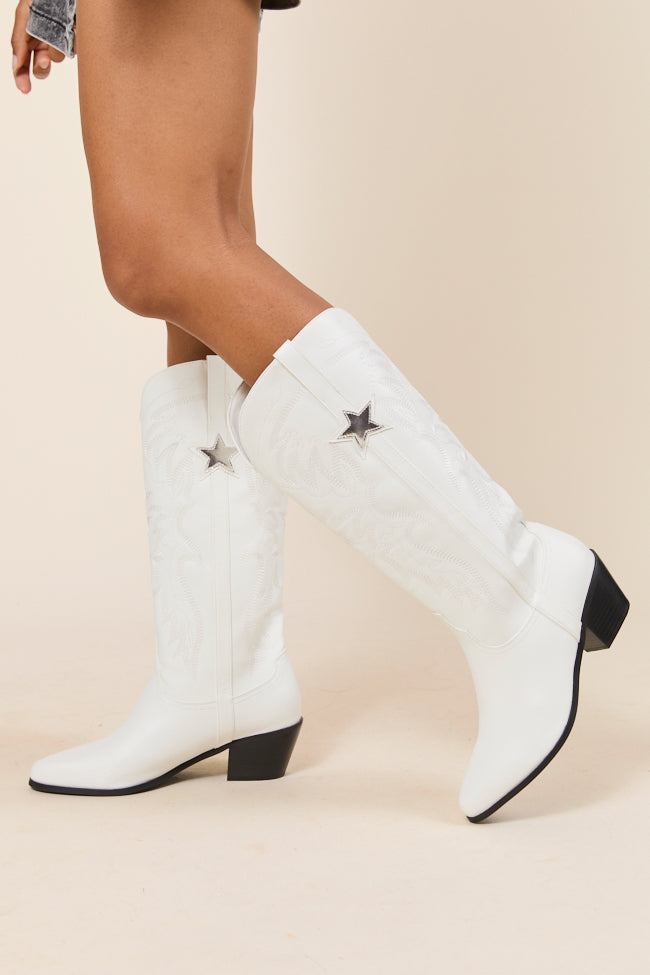 Vicki White Star Western Boots FINAL SALE - Image 3