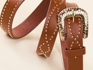 Brown Studded Western Belt FINAL SALE