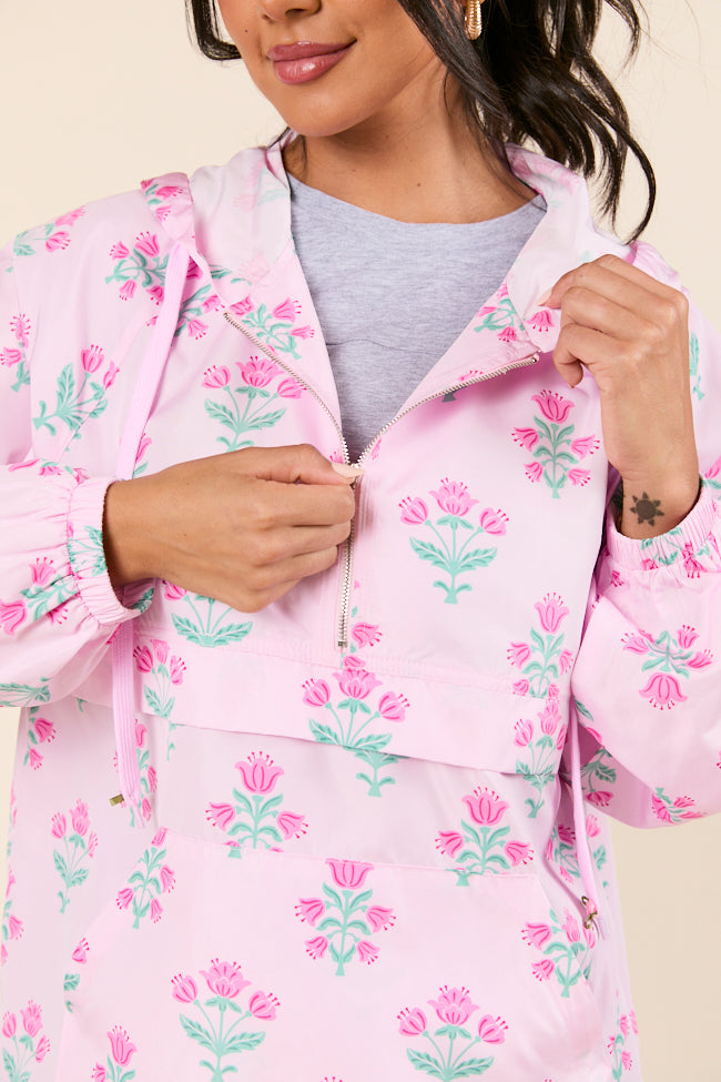 Delilah Pink Block Floral Pullover FINAL SALE - Image 3