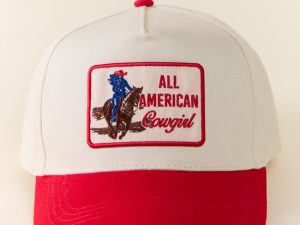 All American Cowgirl Red Trucker Hat