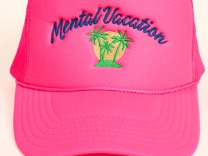 Mental Vacation Pink Trucker Hat FINAL SALE