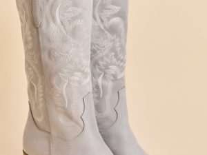 Crosley Light Blue Western Boots