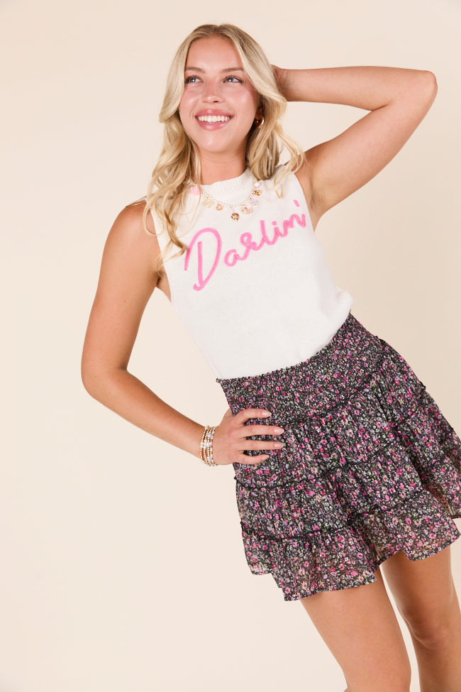 Mable Ivory Sleeveless Darlin Sweater Tank - Image 3