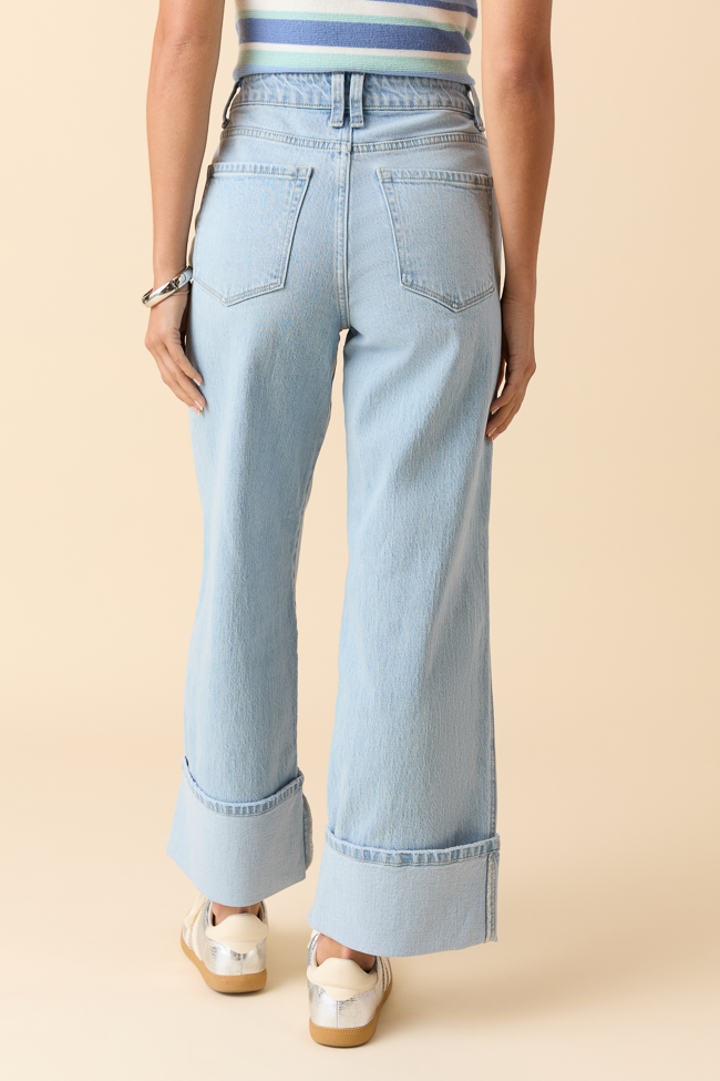 Cameron High Rise Cuffed Wide Leg Jeans - Image 4