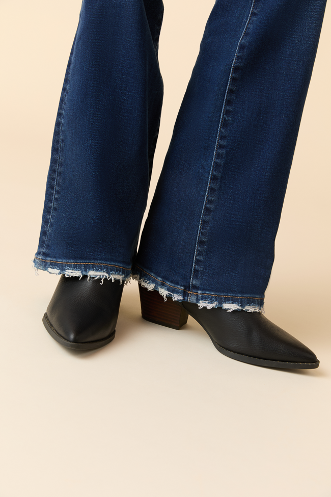 Delaney Dark Wash Relaxed Flare Jeans - Image 3