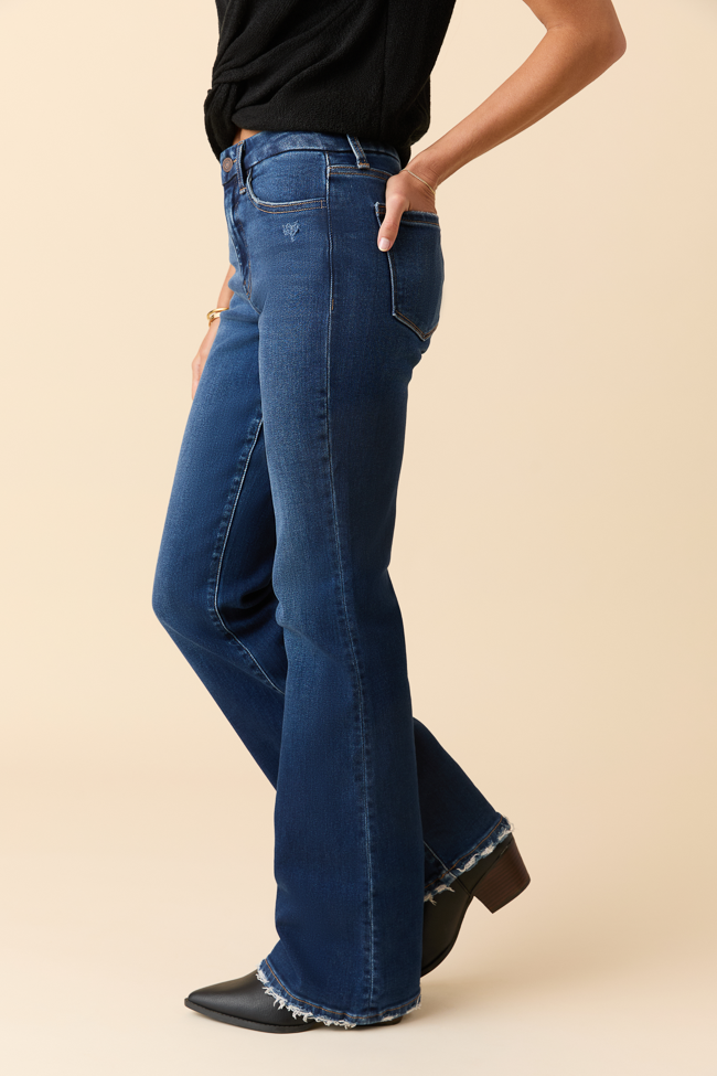 Delaney Dark Wash Relaxed Flare Jeans - Image 4